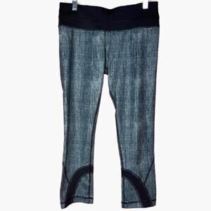 Lululemon Plaid + Black Capri Leggings
